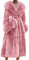 nicticsi Damen Kunstpelz Mantel Winter Lange Warme Cardigan Parka mit Kapuze Faux Fur Kunstfell Jacke Teddy Coat Winterjacke Steppjacke B Rosa 3XL