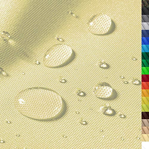 1buy3 – wasserdichter Polyesterstoff “Premium” mit 8.450mm Wassersäule für Zelte, Abdeckplanen, Bezüge, Outdoorbekleidung & Co – Maße 200x160cm – reißfest & pflegeleicht (Farbe 02 / Hellbeige)