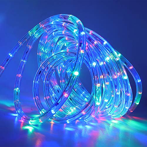 KISUFU 7M LED Strip Rope Lights,220V LED Lichtschlauch Außen,240 LEDs/m Indoor Warmweiß LED Fairy Lights for Garden Decoration,Outdoor LED Lichter Wasserdicht LED Tube