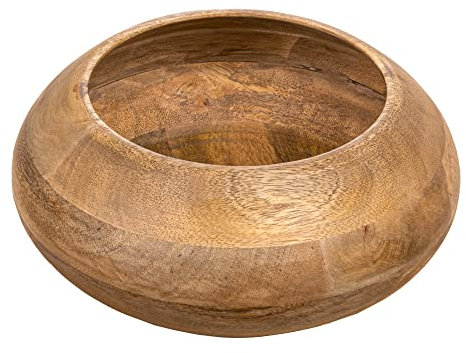 Bloomingville, Natürliche moderne runde Holzschale, Finish, 23,5 cm