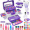 Maquillaje para Niñas - 55 Pcs Lavable de Maquillaje para Niñas Juguetes,Regalo de Princesa para Niñas, Cumpleaños y Navidad de para Niñas 3 4 5 6 7 8 9 10 Años