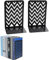 Buchstützen Metall Schwarz Buchhalter Regal-Bookend Holder mit rutschfeste Bücherstopper für Schule Zuhause Büro ((1 Paar)