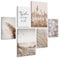 Muralo - Wandbilder Set - Leinwand Bilder Set Aufhängefertig in Boho Stil - das Leinwandbilder Set - Bilder für Wohnzimmer - Modernes Boho Set - Beige - 2 Bilder 30 x 40 cm und 4 Bilder 20 x 30 cm