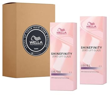Wella Professionals Shinefinity 09/81 Cool Platinum Opal 60ml & Wella Professionals Shinefinity 08/98 Cool Silver Pearl 60ml