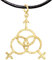 Bi LGBT Accessoires Bisexuell Symbol Geschenk Anhänger: Vielseitig einsetzbar mit Halsband, Ideal für Armband, Halskette, Kette - Bi Accessoires in Silber 925 (Bisexuell Schmuck, Silber Vergoldet)