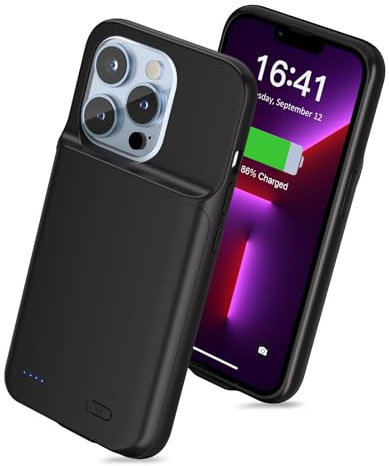 [8200mAh] Battery Case for iPhone 13 Pro Max,New Upgrade High Capacity Rechargeable Extended Battery Pack Charging Case, Protective Portable Smart Backup Charger Cover for iPhone 13 Pro Max(1 Pack)