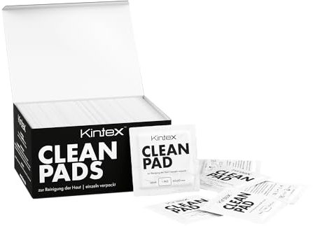 Kintex Cleanpads 100 Sück - zum entfernen von Schmutz, Fetten und Kleberückständen vor und nach dem Taping