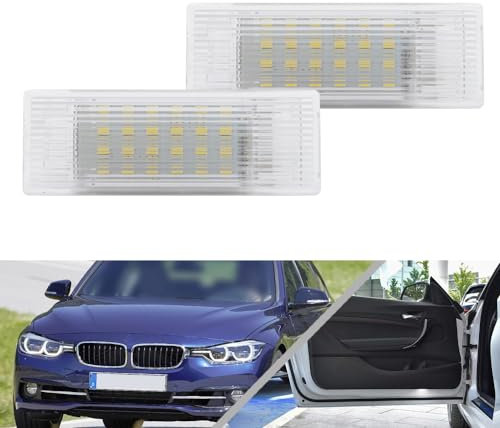NSLUMO 2 weiße LED-Tür-Innenleuchten für B.M.W F20 F21 F22 F23 F30 F31 F32 F33 F34 F36 F45 F46 Untertür-Warnleuchte Tür-Eingangsleuchte