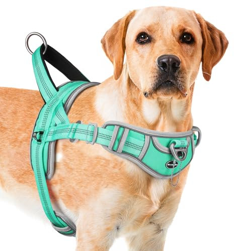 ADVENTUREMORE No Pull Hundegeschirr für große Hunde, Sport-Halfter Geschirr, reflektierend, atmungsaktiv, Hundeweste, ausbruchsicher, Hundegeschirr mit einfacher Kontrolle, Frontclip-Griff für