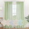 MIULEE Leinen Gardinen Vorhänge mit Kräuselband Weiss Gardine Vorhang Leinenoptik kräuselband Wohnzimmer Modern Voile Schienensystem Schlafzimmer 2er Set 140x245 cm Grün
