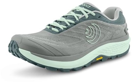 Topo Athletic Pursuit 2 Damen-Laufschuhe, leicht, 0 mm Schnürung, Traillaufschuhe, mint grau, 38.5 EU