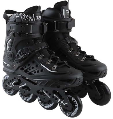 YYW Inline Skates, Men and Women Professional Roller Skates Fitness Inline Skate for Adults and Beginners Roller Skates (2-Black,39)