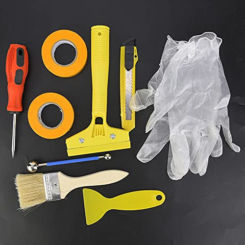 9Pcs Tile Seam Filling Tool Set Grout Spreader Kit Seam Glue Filling Tool Set Accessories for Tile Space Filling Finishing Chaulking