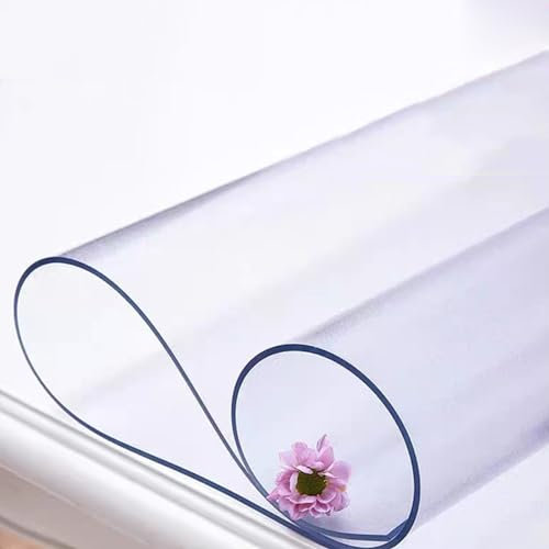 Geovne Tischdecke Tischfolie Schutzfolie Tischschutz,Matt Schutztischdecke,Transparente Tischdecke,Tabelle Beschützer,1mm Dicke Tischschutz Folie,Schnell und Einfach zu Säubern (60x100cm/24x39in)