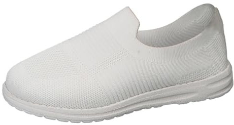 Schlittschuhe verstellbar 38-41 Sommer Mode Frauen Slip Auf Schuhe Outdoor Mesh Casual Sport Schuhe Runing Atmungsaktive Schuhe Turnschuhe Büro Täglich Außerhalb White 39