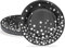 HNH Party Paper Plates Set 24 Pieces Black with Silver Foil Dots 18cm Dessert Plates Set for Party Table Decorations