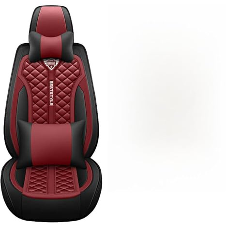 Blackwheel Autositzbezug Für 60 Komplettset 5 Sitze Allwettereinsatz Auto Ledersitzbezug Martha Red