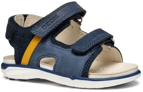 Geox Bébé garçon B Sandal Delhi Boy A, DK Navy/DK Yellow, 22 EU