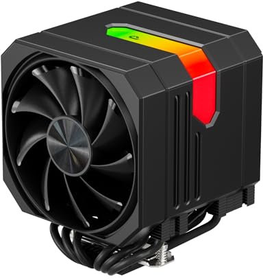 upHere gaming up2KC6 ARGB Refroidisseur CPU,Double Towers 6 Heat Pipes,CPU Cooler,120MM Ventilateur PC,Sans Enlever le Ventilateur pour l'installer,CPU Cooler,pour Ventirad AM4 AM5/Intel 2011/2066