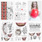 Lets Joy Halloween Tatouages Temporaires, 5 Feuilles Tatouage Halloween pour Visage, Tatouage Carte Joker, Tatouage Joker, Autocollant Tatouage, Halloween Cosplay Horreur Maquillage Tatouages