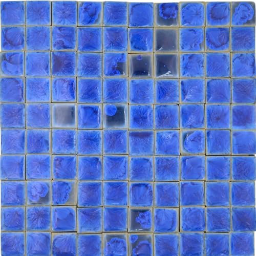 Yuvori Carreaux de mosaïque en céramique fabriqués à la main, 2 cm, 0,5 kg, bricolage, Qinghua chinois traditionnel et moderne, décoration d'intérieur, projets d'art de bricolage dans salles de bains,