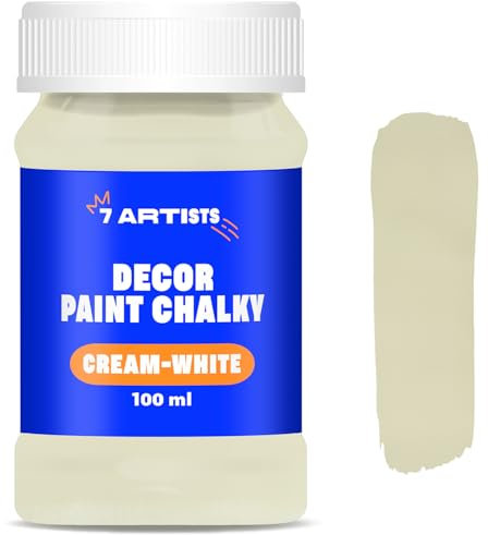 7 Artists Chalk Paint Crema-Blanco 100 ml Pintura a la Tiza para Muebles | Pintura Chalk Paint | Pinturas a la Tiza | Chalk Paint Vintage | Pintura Chalk Paint Colores | Pintura Efecto Tiza