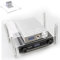 ZIUSFAC Transparente TV Rack Acryl Medienständer Kleines Desktop Stereo Komponenten-Rack 2 Etagen Audioständer Audio-Video-Komponenten- Ständer HiFi Regal