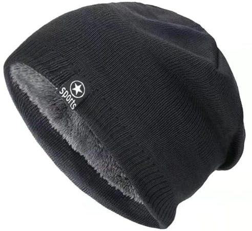 WOYUANSHA Mütze Beanie Hut Unisex-Hüte Einfarbige Strick Mützen Für Männer Frauen Sport Mütze Outdoor Warme Ski-Hüte 55Cm-58Cm Grau