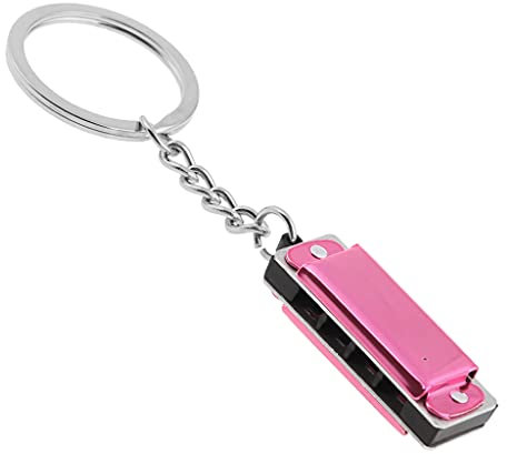Mini Mundharmonika Schlüsselanhänger Spezial 8 Töne 4 Löcher Mundharmonika Schlüsselanhänger Harmonie Schlüsselanhänger Tasche Anhänger Musik Spielzeug