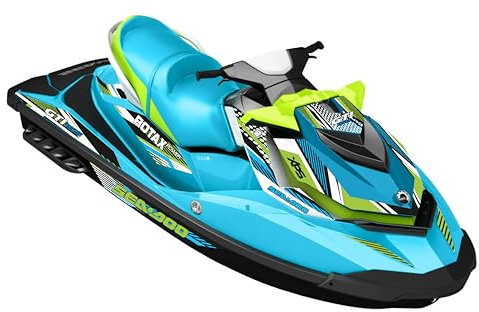 Jet Ski Sea-Doo seadoo GTI 155 2015 2016 Aufkleber-Set – Premium Vinyl Decals Grafik-Kit mit blasenfreier Technologie Kleber (Blau 155 2015 2016)