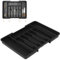 Cutlery Drawer Organiser Expandable Utensil Tray for Kitchen, Adjustable Storage Organizer for Spoons, Forks, Knives, Tools, Brushes, 6 to 8 Compartments, 33/57 x 38 x 5cm Easy to Fit