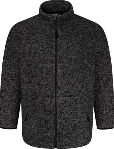 Espionage Micro Fleece Jacket Zip Up Collared Pocketed Winter Mens 2XL-8XL FL041 (UK, Alpha, 6XL, Regular, Regular, Charcoal)