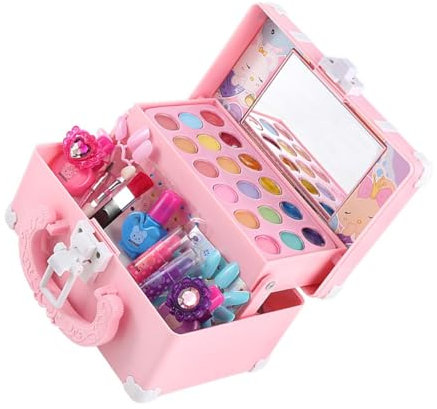 Toyvian Maquillage pour Garçon Fille Kit De Maquillage Et Lavable Palette De Fards à Paupières Et Accessoires pour Abs Sûr Et