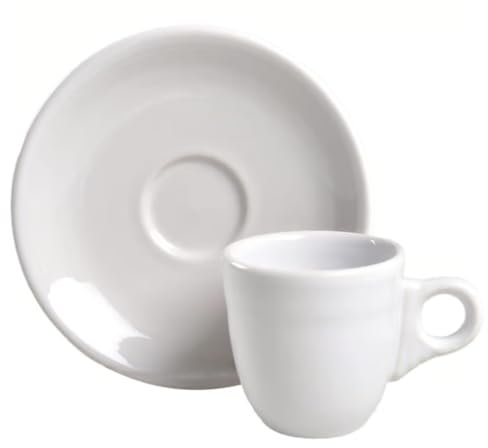 Fiesta Demitasse Tassen- und Untertassen-Set, Weiß