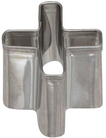 5Five – Silberner Weihnachtshaus-Ausstecher – 24,5 x 18 x 3 cm – Gebäckdekoration, Plätzchenform, festliches Küchenaccessoire