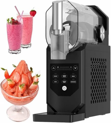 YGHBFRSZ Macchina per Granite Gelati 240w-Non Necessita di Ghiaccio,Visualizzazione della Temperatura in Tempo Reale,Autopulizia,5 Programmi Preimpostati,Touch,per Frappé,Smoothie Milkshake,Blue