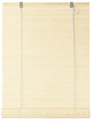 Acomoda Textil – Persiana Enrollable de Bambú Natural para Puertas y Ventanas Decorativa. Estor Ajustable Ocultación para Exterior e Interior Protector de Fácil Instalación (80x160 cm)