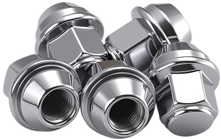 5pcs Carbon Steel Wheel Nuts Set, for Ford Activa, Bantam, BMax, CMax, Edge, Escape, Escort, Fiesta, Focus, Mondeo, Mustang, Puma, Transi, M12 x 1.5 Wheel Lug Nuts