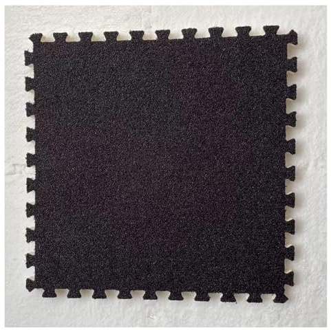 Ineinandergreifende Schaumstoff-Teppichfliesen, Puzzle-Bodenfliesen, Trainingsmatte for Wohnzimmer, Schlafzimmer, Spielzimmer(Black)