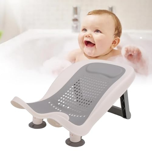 Hamwesh Baby-Po-Waschbecken, Tragbare Babybadewanne mit Starken Saugnäpfen und Weichem Netz, für Schnelle Reinigung Im Waschbecken oder in der Badewanne, Platzsparend
