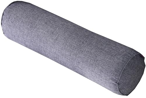 JORTUIO Nackenrolle mit Bezug Rollenkissen lang 15x40/15x60/20x80/20x100cm Weichem Zylindrisches Nackenkissen Multifunktional Stützkissen,für Betten und Sofas Yoga(Grau,15x60cm)