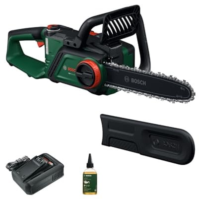 Bosch Sega a catena a batteria PKE18V-30-28 | tecnologia OptiCut, Peso: 3,9 kg, velocità della catena: 9 m/s, inclusi batteria e caricabatteria