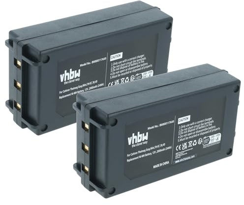 vhbw 2X Akku Ersatz für Cattron Theimeg BT923-00075 für Industrie-Funkfernsteuerung Fernbedienung (2000 mAh, 12 V, NiMH) - Schwarz