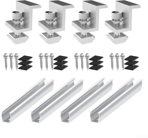 Support de panneau solaire U-Channel - 200 mm - Facile à installer - Résistant aux intempéries - Support de montage solaire pour système d'installation de panneau