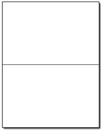 80lb White Half Fold Greeting Cards - 100 Cards - Desktop Publishing Supplies, Inc.™ Brand