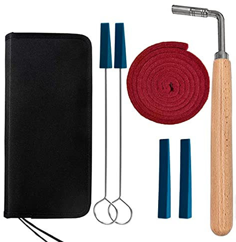 Ecloud Shop Piano Tuning Kit Piano Tunning Wrench Hammer Tools Accessories Set Rubber Mute Felt Temperament Strip for Beginners and Professionals