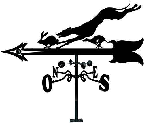 Arthifor Girouette de toit en forme de lévrier Noir mat