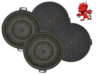 Mega Spar Set 4 Aktivkohlefilter Filter Kohlefilter für Dunstabzugshaube Abzugshaube Jan Kolbe LB655.2CN, LB755CN, LB755.2CN,