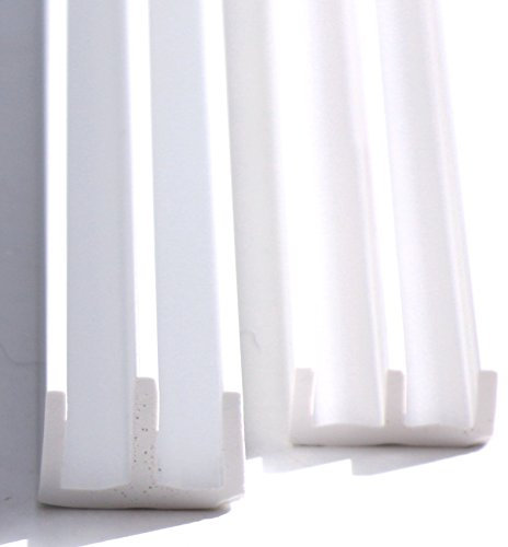 Set 4mm Glasführungsprofile - Schiebetürprofile (200, weiss)