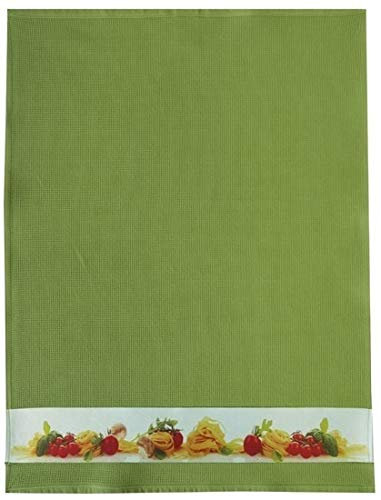 framsohn Geschirrtuch Waffel Pasta 50 x 70 cm Moos - Grün